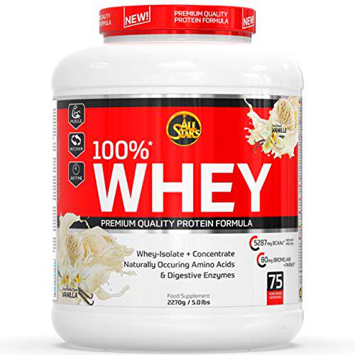 All Stars 100% Whey Protein, Vanilla, 1er Pack (1 x 2270 g)