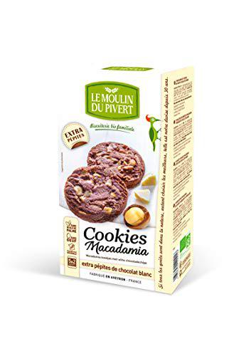 Cookies Chocolate Blanco &amp; Macadamia Bio - Le Moulin Du Pivert