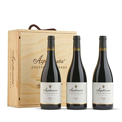 Azpilicueta Colección Privada Tinto Caja de madera Premium 3 botellas D.O.Ca Rioja Vino