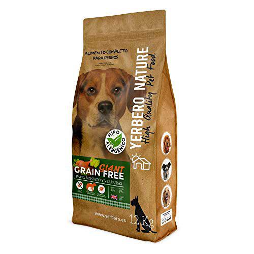 YERBERO Nature Grain Free Giant Comida para Perros Grandes SIN Cereales 12kg