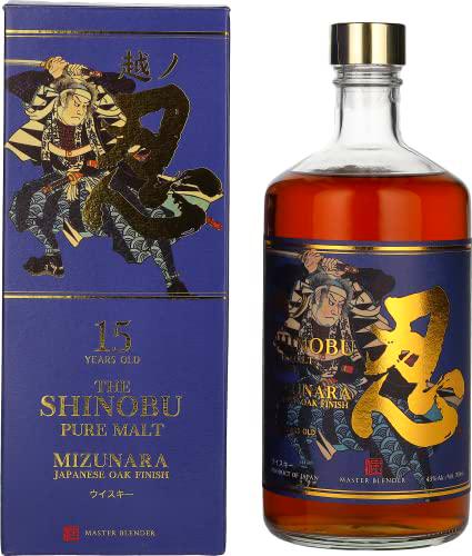 Shinobu The Shinobu Pure Malt 15 Years Old Whisky MIZUNARA Japanese Oak Finish 43% Vol. 0,7l