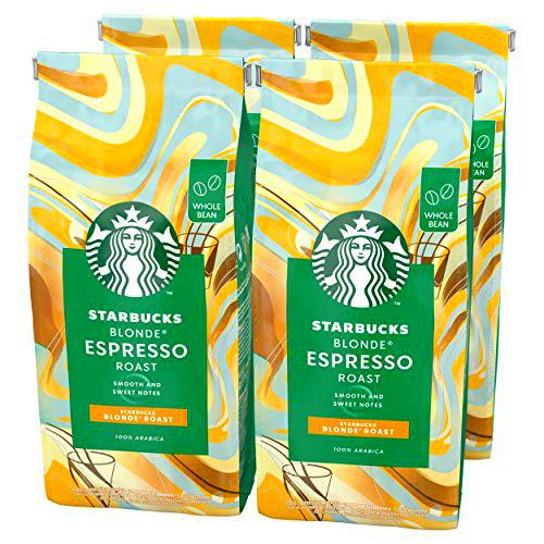 STARBUCKS Blonde Espresso Roast Café De Grano Entero De Tostado Suave (4 Bolsa de 450g)