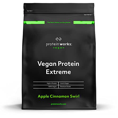 Proteína Vegana Extreme | Manzana y Canela | 100% A Base De Plantas | Mezcla de 5 Proteínas | THE PROTEIN WORKS | 1kg