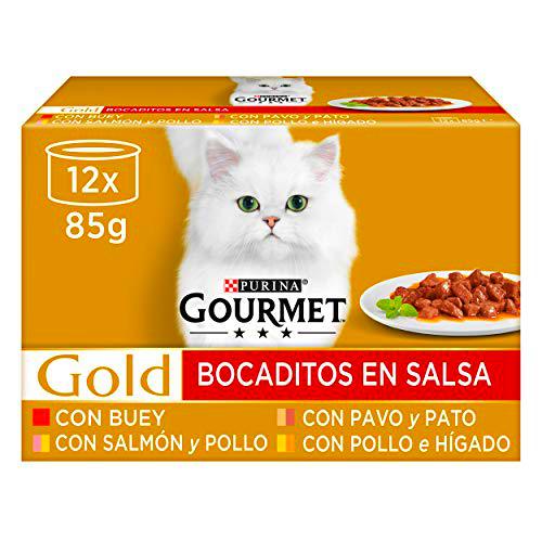 Purina Gourmet Gold Bocaditos en Salsa comida para gatos en latas 8 x [12 x 85 g]