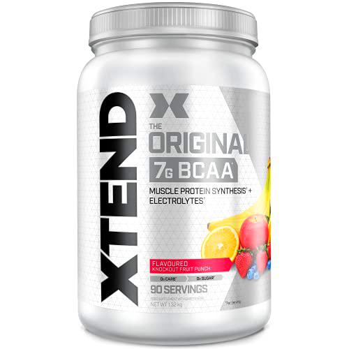 XTEND Original - Suplemento de BCAA en polvo - Cóctel de frutas | Aminoácidos de cadena ramificada | 7 g de BCAA con electrolitos para una mayor hidratación y recuperación | 90 raciones