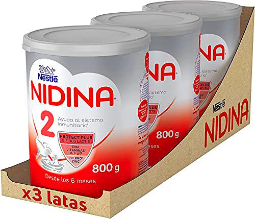 Nidina 2 - Leche de continuación a partir de los 6 meses 3x800g