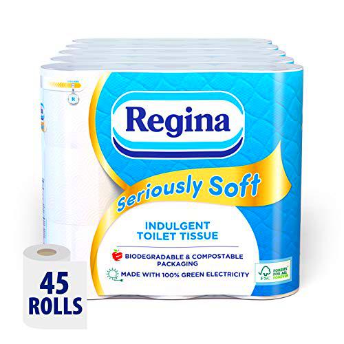 Regina Papel higiénico de seriamente suave, 45 rollos