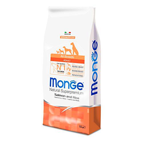 MONGE Natural Superpremium - Comida para Perro salmón para Perros Secos Premium