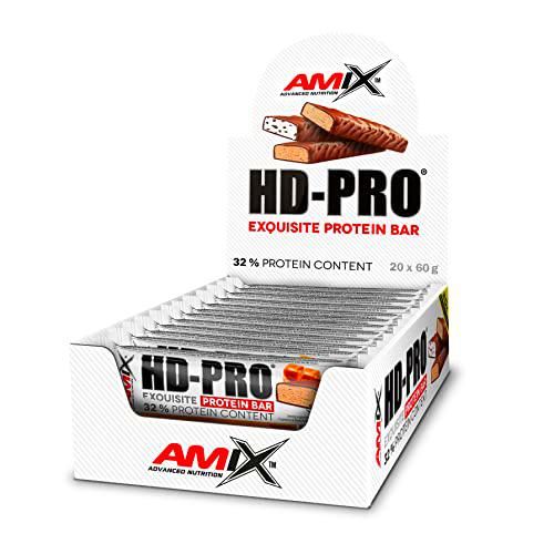 AMIX - Barritas de Proteína HDPro - 20 x 60 g - Aumenta la Energía y Acelera la Recuperación Muscular