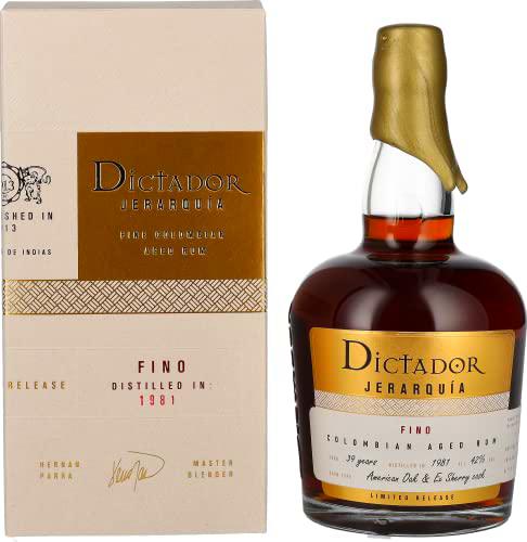 Dictador JERARQUÍA 39 Years Old FINO Rum 1981 42% Vol