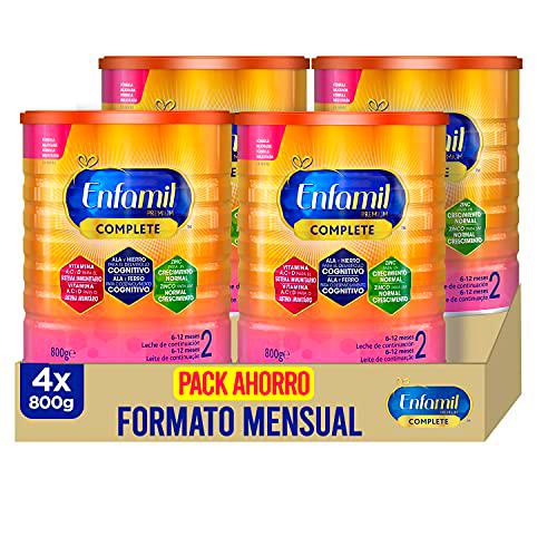 Enfamil Complete 2 - Fórmula leche infantil de continuación para lactantes bebés de 6 a 12 meses