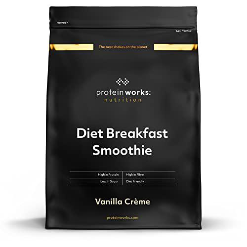 Batido de desayuno dietético | Crema de Vainilla | Desayuno para llevar | Alto en proteínas y bajo en azúcar | THE PROTEIN WORKS | 2kg