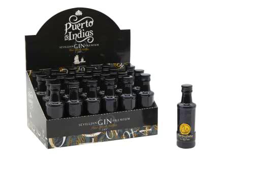 Gin Puerto de Indias - Pack 24 Mini Botellas Ginebra Pure Black Edition