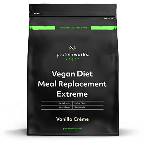 Sustitutivo de Comida Dietético Vegano Extreme | Batido bajo en calorías para perder peso | Vitaminas &amp; minerales esenciales | THE PROTEIN WORKS | Crema de Vainilla | 1kg