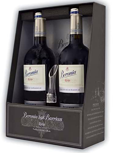 Estuche Beronia 198 Barricas - Vino D.O.Ca. Rioja - 2 x 750 ml + Aireador de Vino