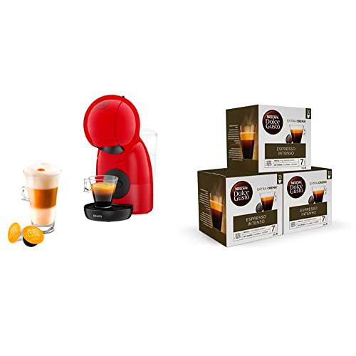 Nescafé Dolce Gusto Piccolo XS KP1A05 Krups Cafetera de cápsulas con 15 bares de presión + Nescafé DOLCE GUSTO Magnum ESPRESSO INTENSO