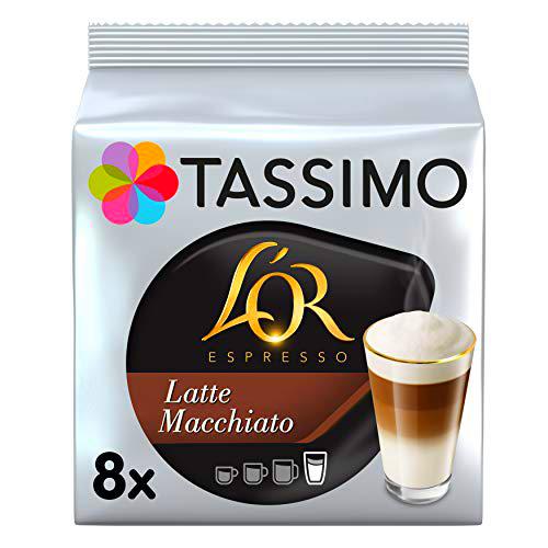 TASSIMO L'Or Café Latte Macchiato - 5 paquetes de 8 unidades (Total 40 unidades)