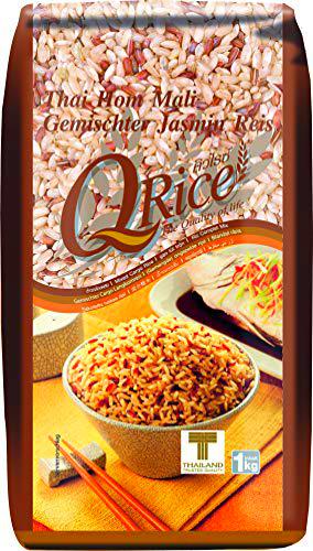 Q Rice Arroz Jazmín, Mixto 1000 g - Pack de 12