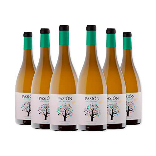 PASIÓN MOSCATEL Pack 6 Botellas de Vino Blanco de - Botella de Vino Ecológico y Vegano 75 cl