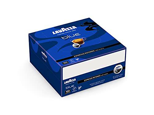 Lavazza Cápsulas de café Blue Espresso Rotondo, cápsulas de café 100% arábica compatibles con máquina de café azul