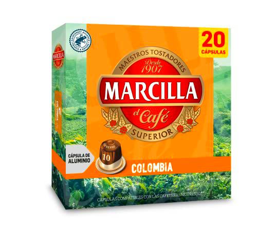 Marcilla Café Colombia - 200 cápsulas compatibles con máquinas Nespresso*® (10 paquetes de 20 unidades)