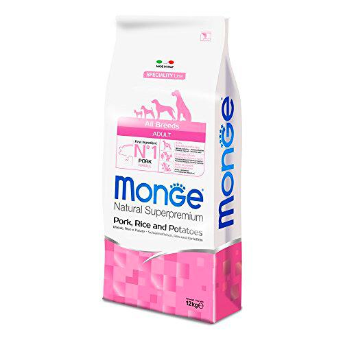 Monge, All Breeds Adult - Cerdo, arroz y Patatas, 12 kg