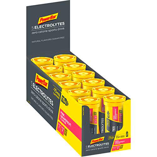 PowerBar 5 Electrolytes, Pestañas 10 lengüetas x 12 tubos toronja Rosa