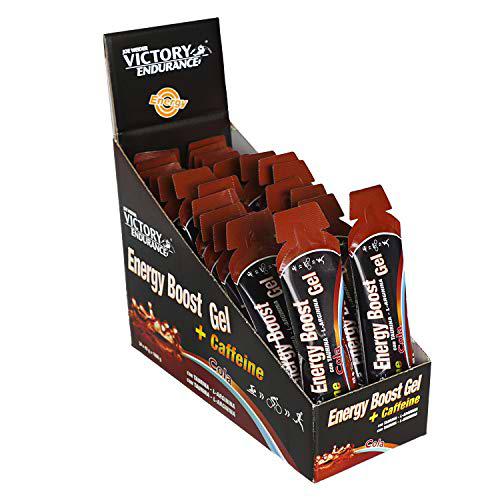 Energy Boost Gel Caffeine Cola. 42g x 24 geles. Energía rápida y duradera.Con Cafeína y Guaraná.