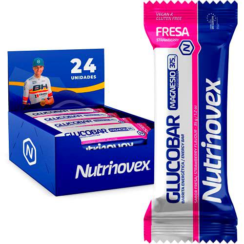 Nutrinovex Barritas Energéticas Glucobar de Magnesio con alto aporte energético y textura de gominolas a base de pulpa de fruta