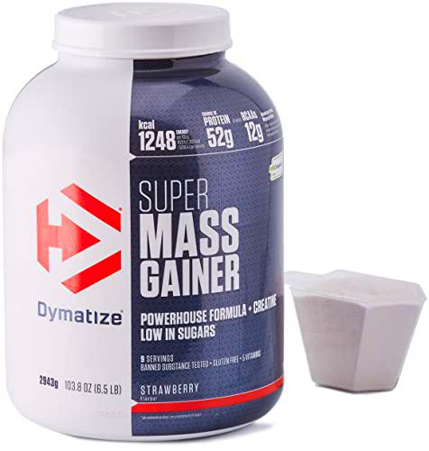 Dymatize Super Mass Gainer Strawberry 2,9kg - Polvo Para Ganar Peso + Carbohidratos