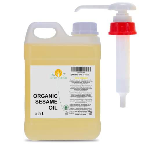 Aceite de Sésamo BIO 100% Puro. Presion en Frio de Semillas de Sesamo con Certificado Ecologico