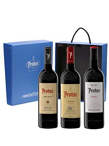 - Bodegas Protos - Estuche vino 3 bot. Selección Ribera del Duero