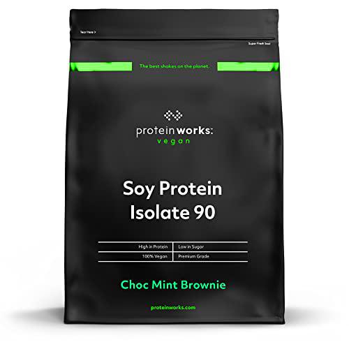 Proteína De Soja 90 (Aislado) | Brownie de Chocolate con Menta | 100% Vegano | Procedente De Fuentes Sostenibles | Bajo En Grasas | THE PROTEIN WORKS | 2kg