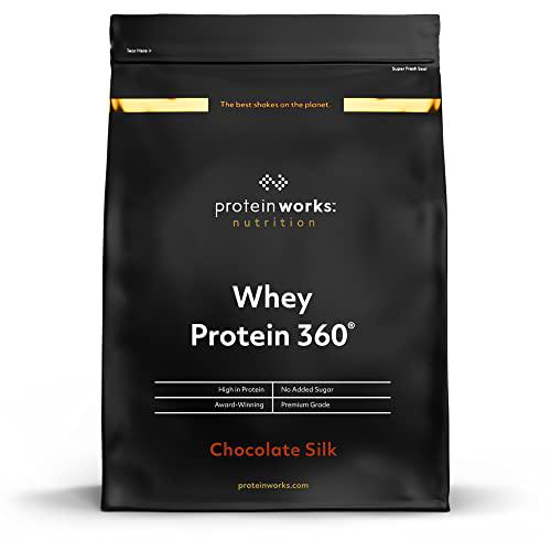 THE PROTEIN WORKS Whey Protein 360 | Batido Alto En Proteínas Para Construir Músculo| Combinación TRI-Proteica | Chocolate Suave | 1.2kg