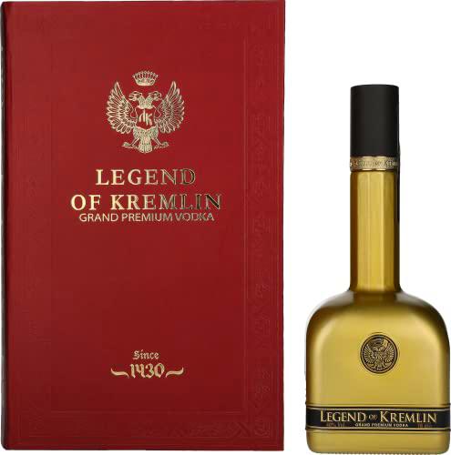 Legend of Kremlin Premium Russian Vodka GOLD BOTTLE-RED BOOK 40% Vol