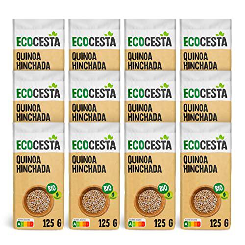 Ecocesta - Pack de 12 Unidades de 125 g de Quinoa Ecológica Inflada Sin Azúcar Añadido