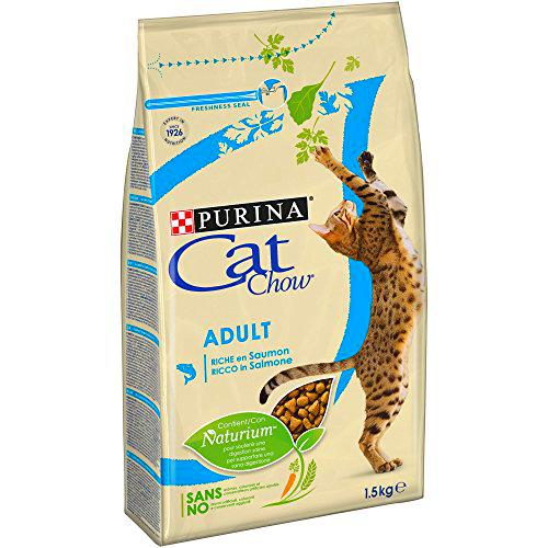 Purina Cat Chow pienso para Gato Adulto Salmón y Atún 6 x 1,5 Kg