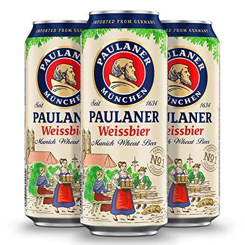 Paulaner Hefe Weissbier Cerveza Trigo Alemana Pack Lata, 12 x 50cl