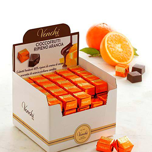 Venchi - Caja de bombones de Chocolate Negro y Naranja, 1225g