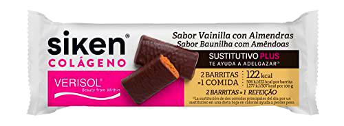 SIKEN SUSTI COLAGENO BARRITA VAINILLA CON ALMENDRAS 40g 24unid