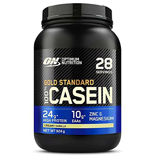 Optimum Nutrition Gold Standard Casein, Proteinas de Caseina en Polvo con BCAA Aminoacidos Esenciales