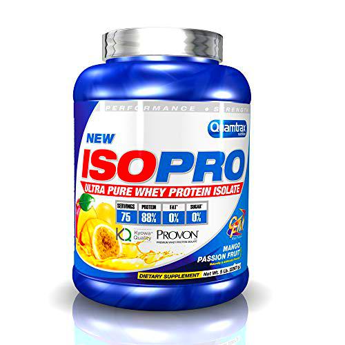 QUAMTRAX PROTEINA WHEY ISOPRO CFM SABOR MANGO &amp; FRUTA DE LA PASIÓN 2267 gr