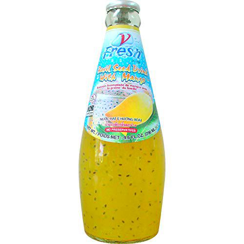 V-Fresh Zumo de Mango con Semillas de Albahaca Pack 24 x 290 ml 0.29 ml