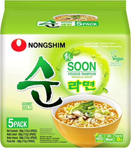 NONGSHIM Fideos Instantáneos Soon Vegetariano 8x5x112gr