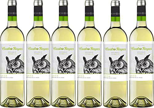 Cuatro Rayas Vino Blanco Verdejo Ecológico - 6 Botellas de 750 ml (Total: 4.5 L)