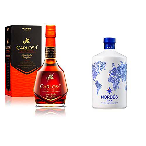 Carlos I - Brandy Solera Gran Reserva D.O.Jerez, 70 cl + Ginebra Premium Nordés