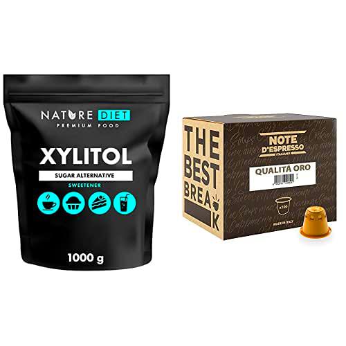 Nature Diet - Xilitol 1 kg + Note D'Espresso - Cápsulas de café compatibles con cafeteras Nespresso