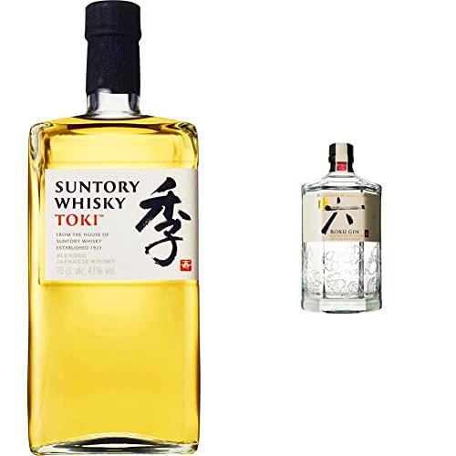 Suntory Toki - Whisky Japones 43%, Botella de 700 ml + Roku Ginebra Artesanal Japonesa, 43%, 700ml