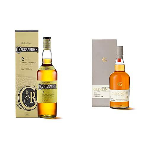 Cragganmore Whisky Escocés - 700 ml + Glenkinchie 12 Años Whisky Escocés Single Malt, 700 ml