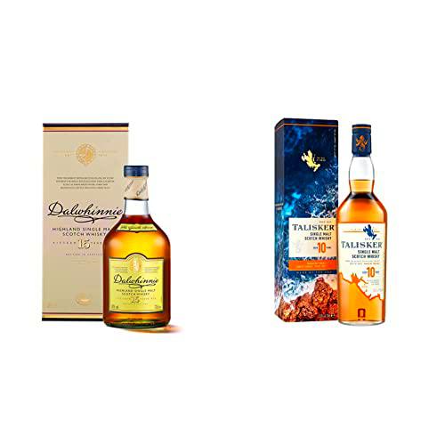 Dalwhinnie 15 Años Whisky Escocés Single Malt, 700 ml + Talisker 10 años